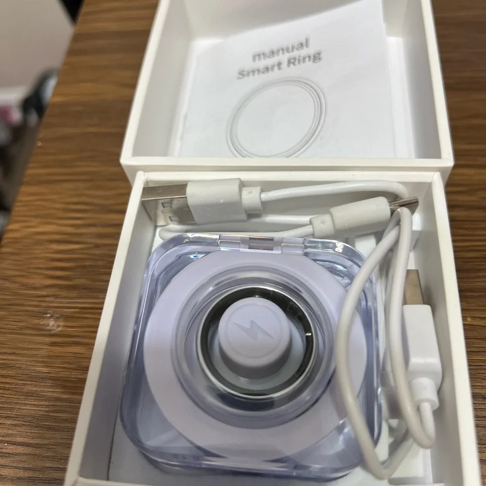Smart Wearable Ring with LED Display - Silver